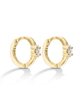 kim white diamond hoop Earrings